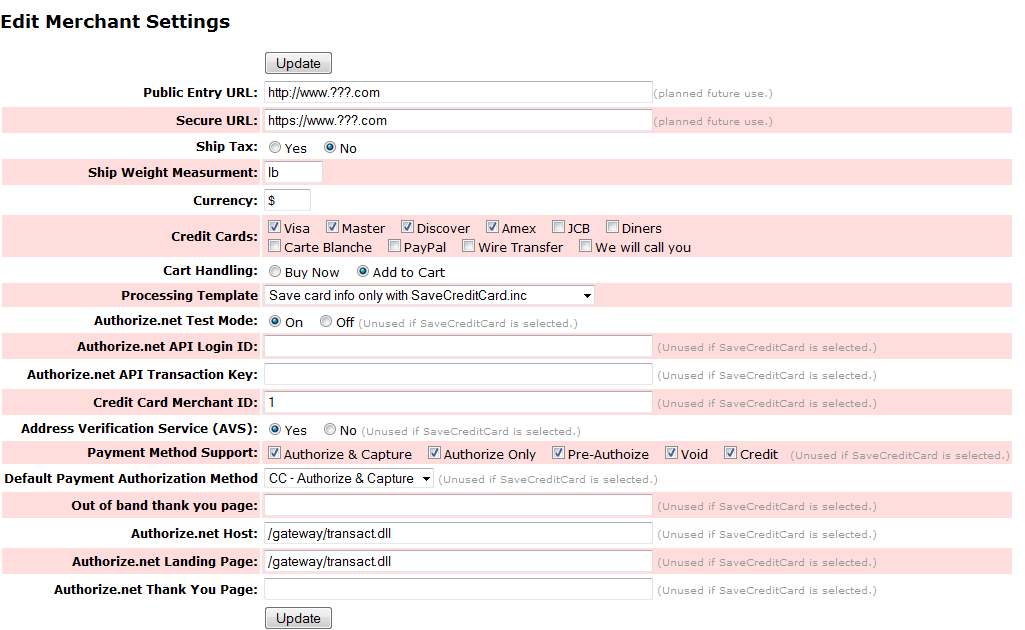 Authorize.net Integration